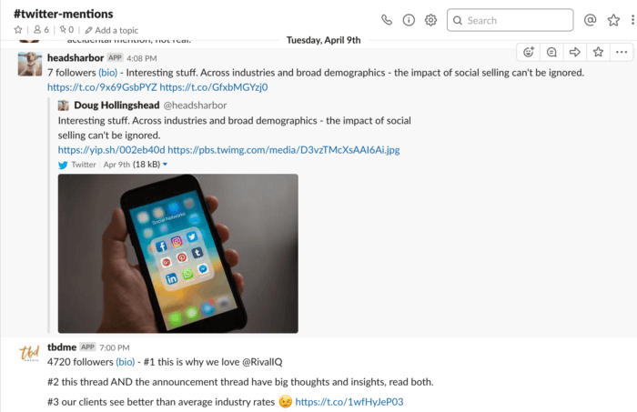 Voir nos mentions Twitter dans Slack est un hack d'outil d'écoute de médias sociaux préféré