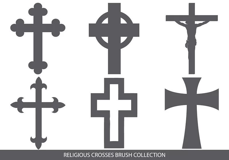 宗教十字画笔集合