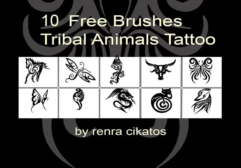 Tribal Animals Tattoo-Pinsel