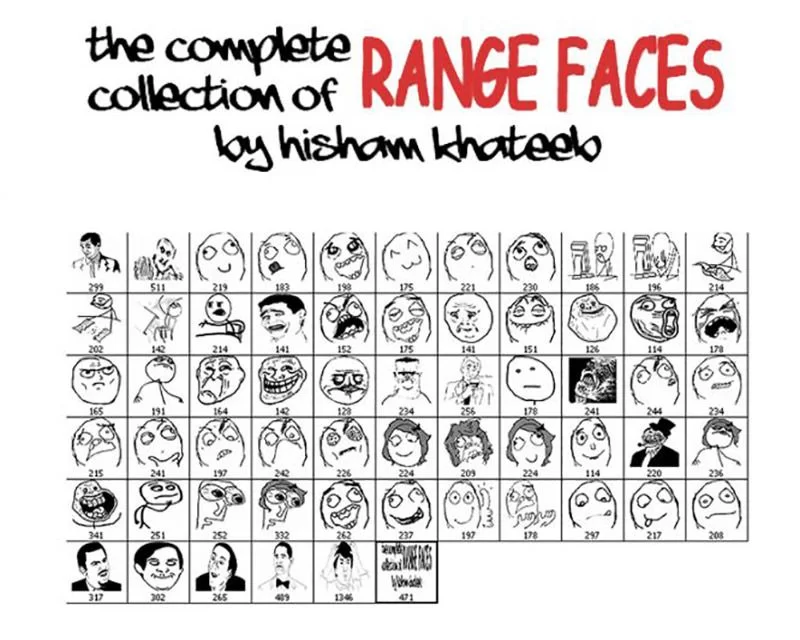 Meme Range Gesichter Pinsel