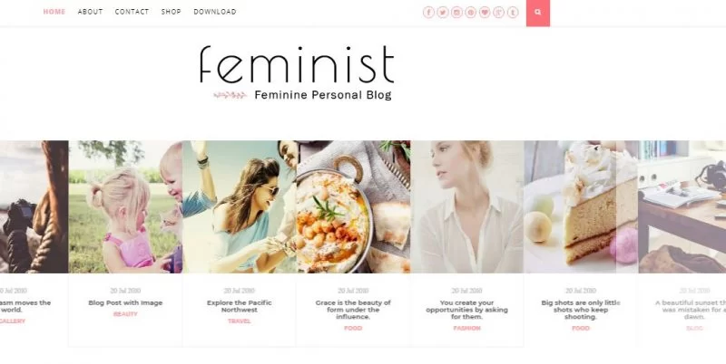 女权主义博客模板