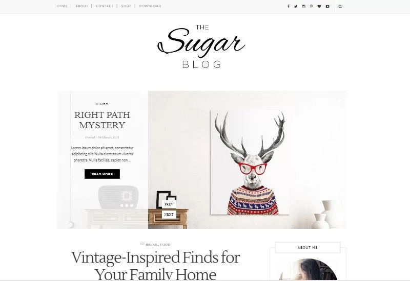 Plantilla de blogger de azúcar