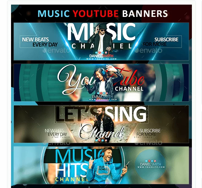 لافتات الموسيقى يوتيوب