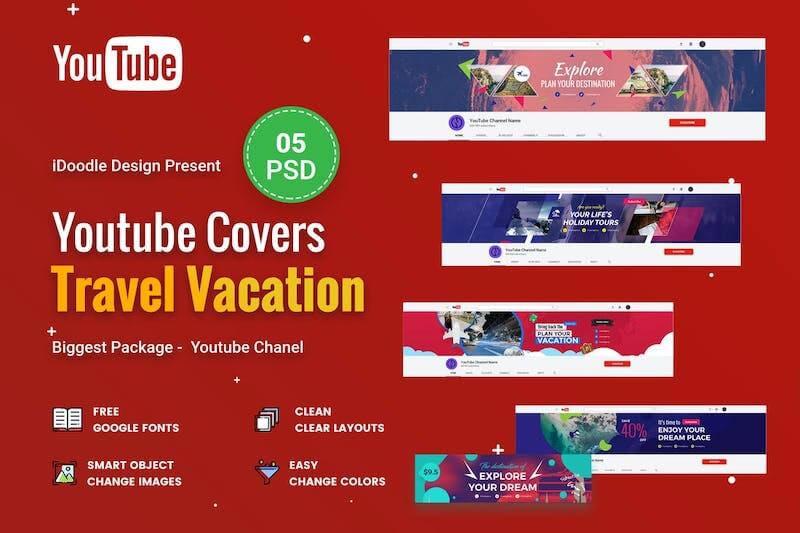 Banner YouTube per le vacanze in viaggio