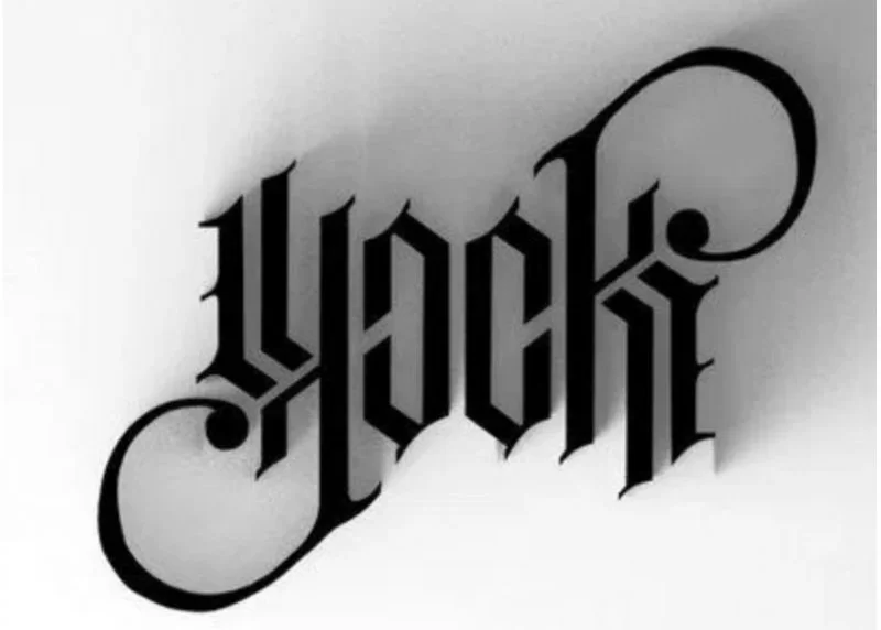 Seni Ambigram Yocky