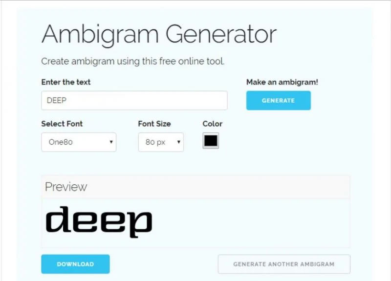 Generator Ambigram Online