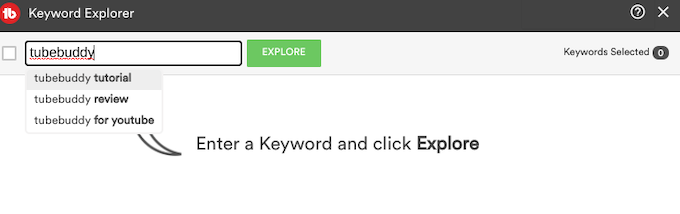 Penjelajah Kata Kunci TubeBuddy