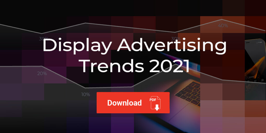 Bouton de téléchargement des tendances de la publicité display 2021