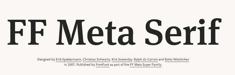 FF Meta Serif