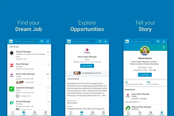 تطبيق LinkedIn للهاتف المحمول