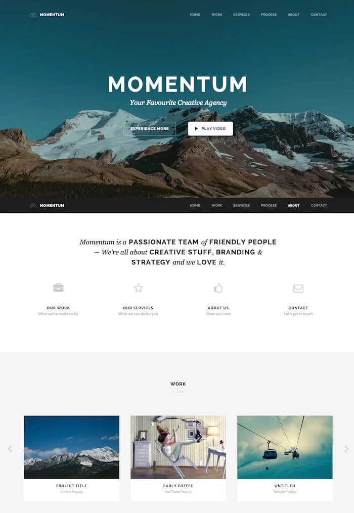 Template Momentum OnePage Joomla