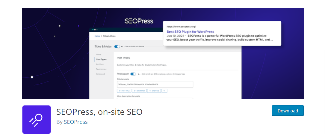 SEOPress - مكون WordPress SEO الإضافي