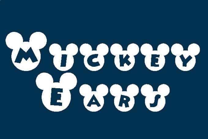 Font Mickey Ears