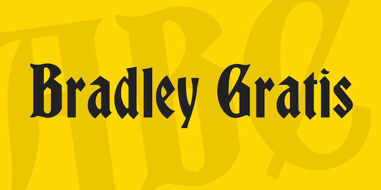 แบบอักษร Bradley Gratis