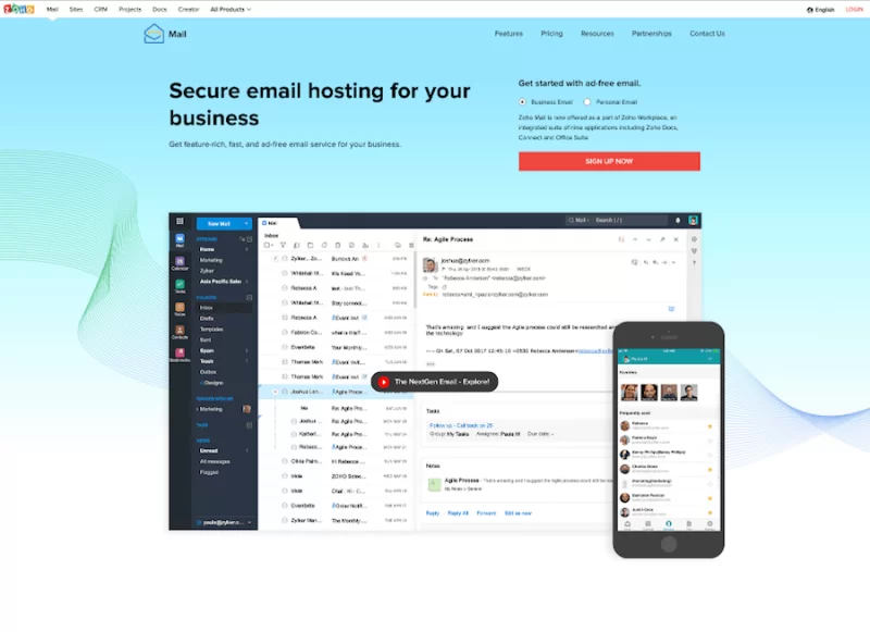 Zoho Free Mail