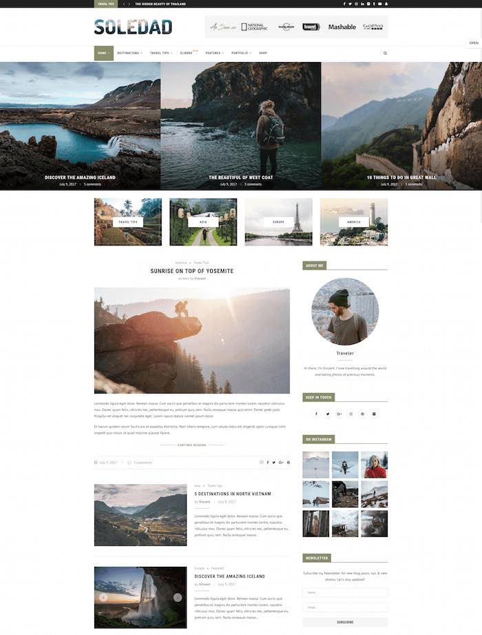 Soledad Blogging-Theme