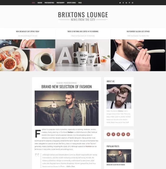 Brixton WordPress 主题