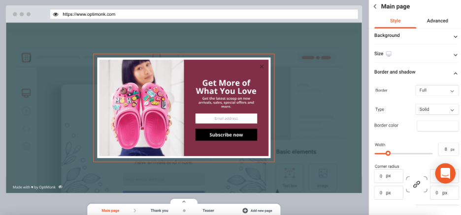 copy crocs popup 04 - How to Copy the Popups of Top Ecommerce Brands Using OptiMonk