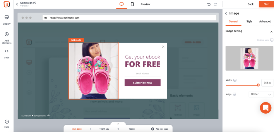 copy crocs popup 02 - How to Copy the Popups of Top Ecommerce Brands Using OptiMonk