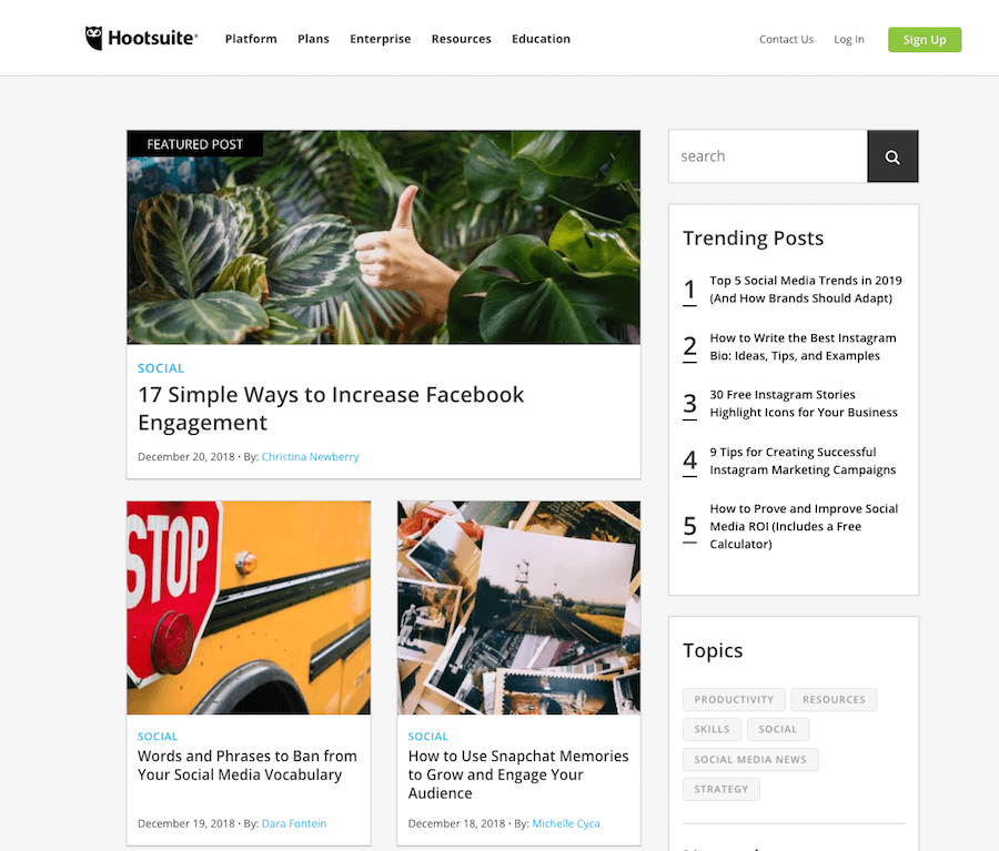 Hootsuite Social-Blog