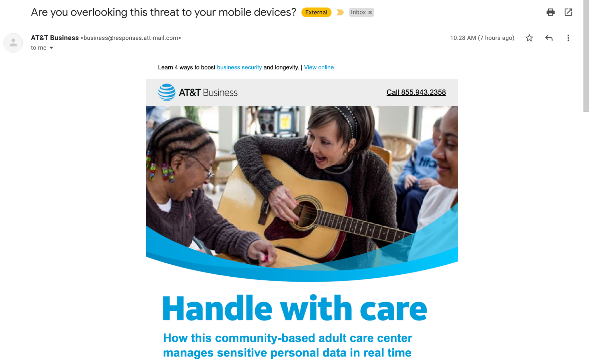 exemplo de banner at&t