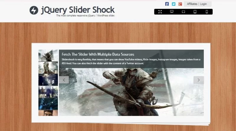 jQuery Slider Schock