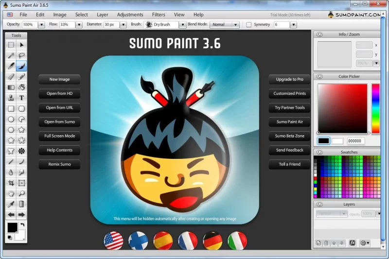 Logiciel de retouche photo SumoPaint