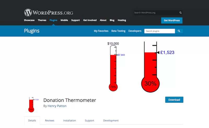 Termómetro de donación