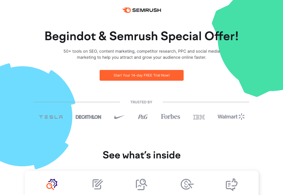 SEMrushトライアル無料