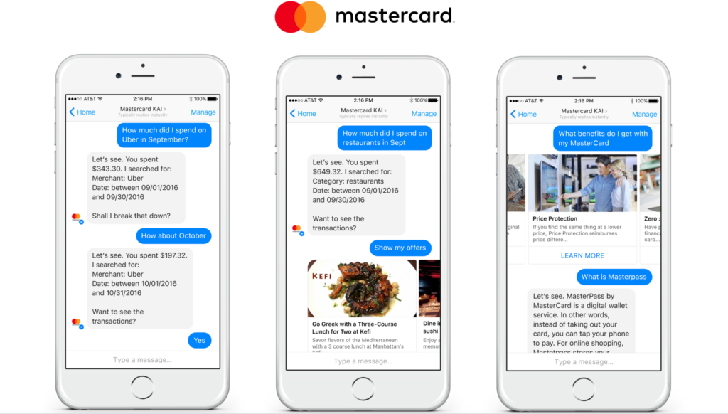 bot conversacional de mastercard