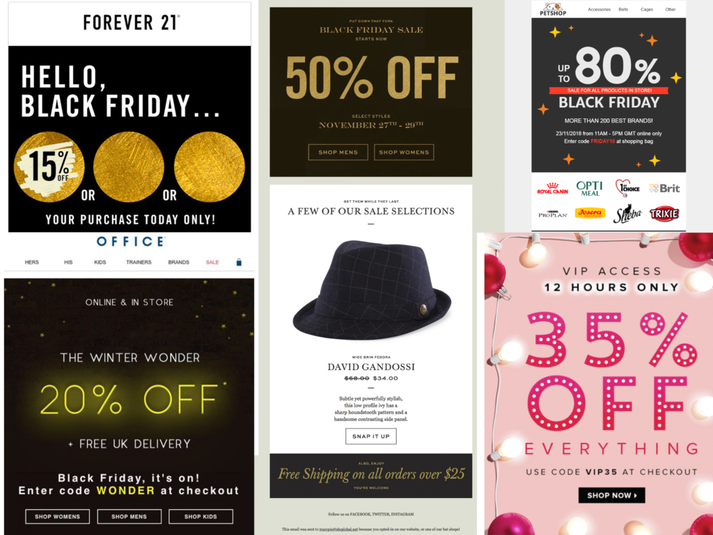 campagne email del black friday