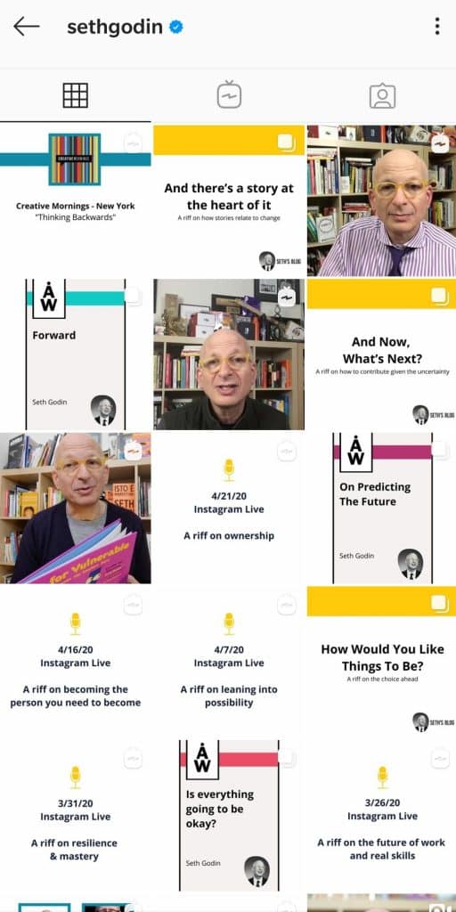 Buyer persona research on Instagram Seth Godin