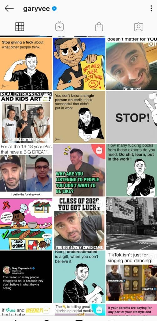 Buyer persona research on Instagram Gary Vee