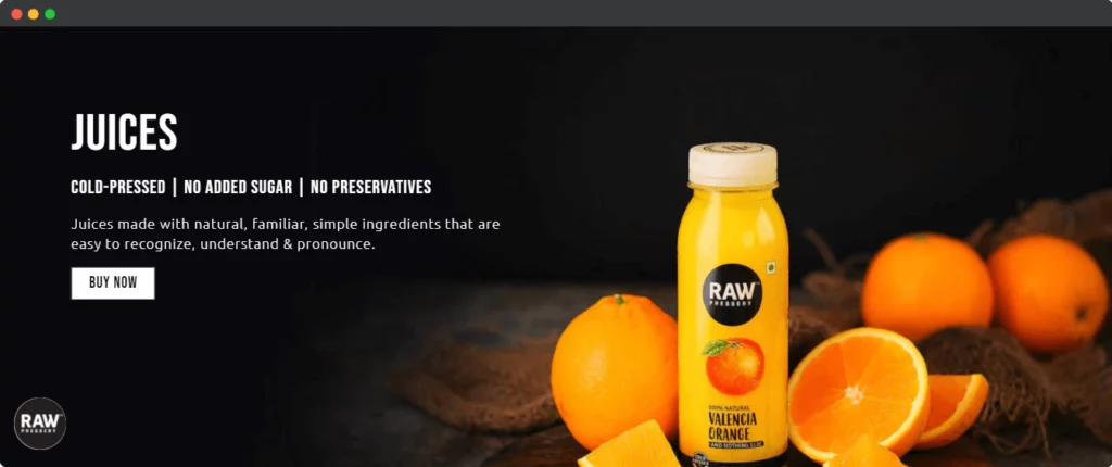 Raw Pressery improve health marketing angle