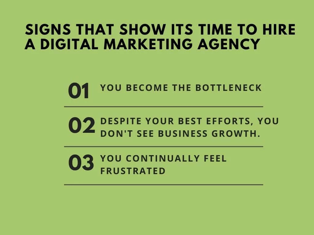 Signs that its time to hire a digital marketing agency