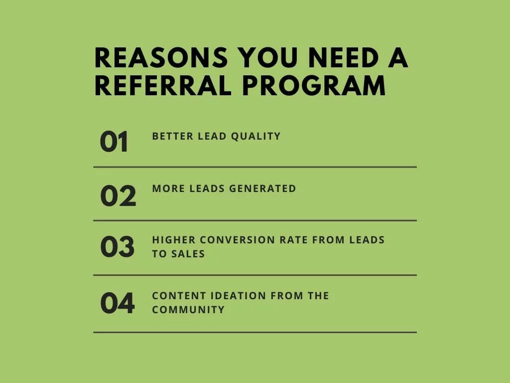 Reasons you need a referral program