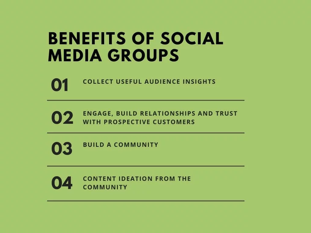 Social groups benefit for organic marketing