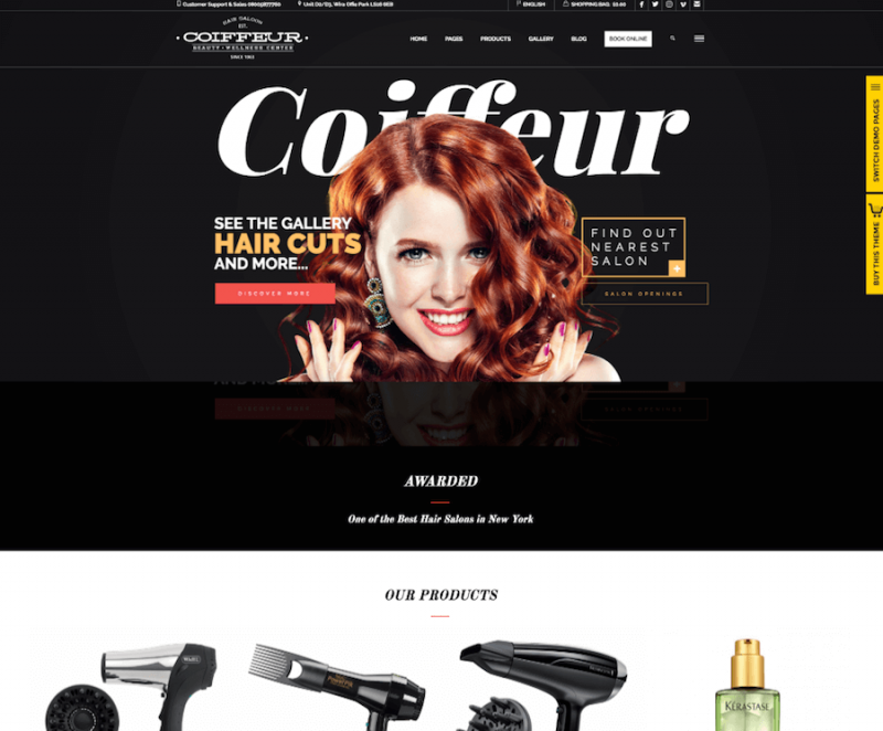 Coiffeur wordpress motyw