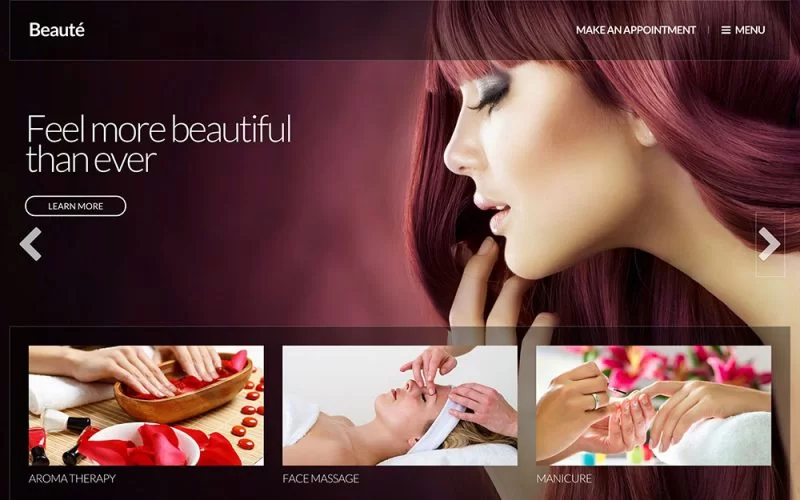 Hermoso tema de WordPress para salón de belleza