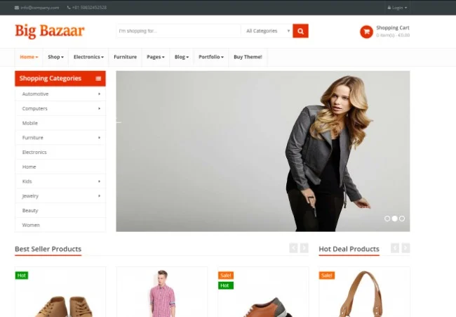 Тема для магазина Amazon bigbazaar