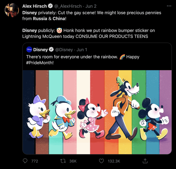 Disney Tonedeaf Tweet