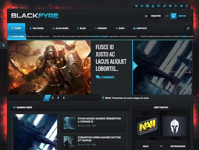 Blackfyre-Community-Thema