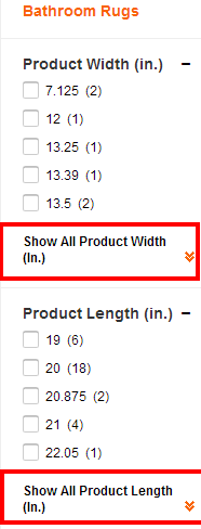 bath - What is Faceted Search and Navigation? 14 Tips & 24 Examples